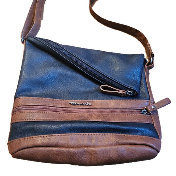 Tamaris Navy And Brown Crossbody Bag NWOT Vacation Bag - Picture 3 of 7